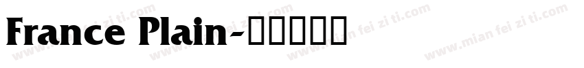 France Plain字体转换